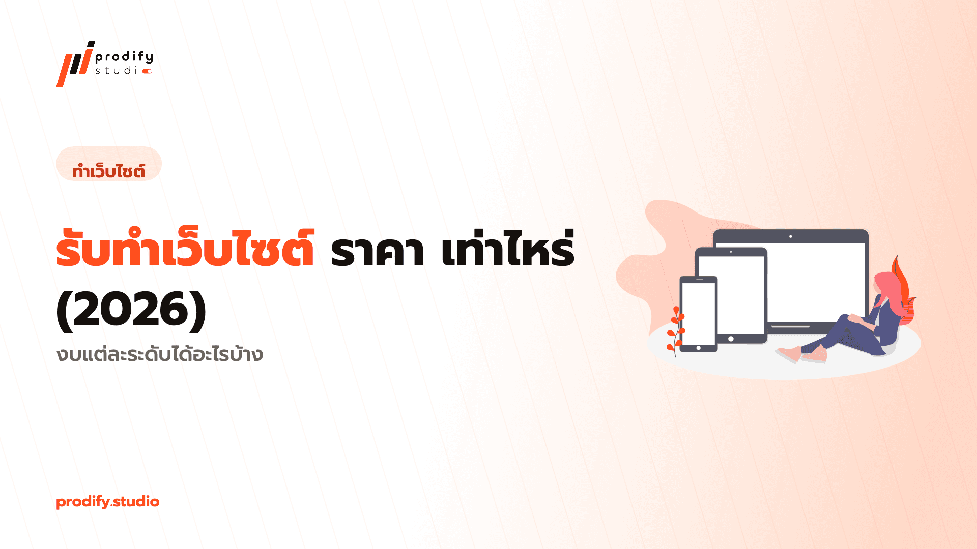 รับทำเว็บไซต์ ราคาเท่าไหร่ (2026): งบแต่ละระดับได้อะไรบ้าง